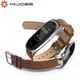 Bracelet de rechange en cuir PU pour Xiaomi Mi Band 8 7 6 5 4 Bracelet de poignet NFC pour Mi