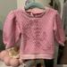 Disney Shirts & Tops | Girls 5t Pink Quilted Puff Sleeve Disney Princess Cinderella/Snow Sweater Top | Color: Pink | Size: 5tg