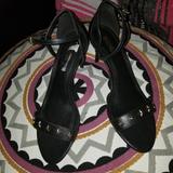 Michael Kors Shoes | Michael Kors Simone Star Strapy Open Toe Heels Black Leather | Color: Black | Size: 9
