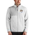 Men's Antigua Heathered Gray Los Angeles Rams Fortune Full-Zip Jacket