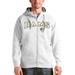 Men's Antigua White Los Angeles Rams Wordmark Victory Full-Zip Hoodie