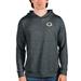 Men's Antigua Heathered Charcoal Green Bay Packers Absolute Pullover Hoodie