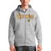 Men's Antigua Heathered Gray Minnesota Vikings Wordmark Victory Full-Zip Hoodie