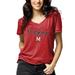 Women's League Collegiate Wear Heathered Red Maryland Terrapins Loose Fit V-Neck T-Shirt