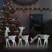 vidaXL Christmas Decoration Reindeer Family Christmas Lighting with LEDs Mesh