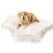 PupRug Animal Print Memory Foam Dog Bed, 55" L X 50" W, Polar Bear, XX-Large, White / White