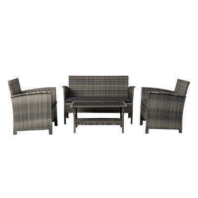 Jareth Wicker Patio Set in Gray by Fire Sense in Gray