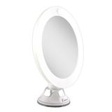 LED Lighted Z'Swivel Power Suction Cup Mirror 10X by Zadro Products Inc. in White
