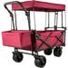 VEVOR Collapsible Folding Wagon Cart Bags & Storage, Steel | 39 H x 21.4 W x 39 D in | Wayfair DZDPTC-RDHSKU0001V0