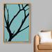 EVA105-IDEA4WALL Framed Canvas Print Wall Art Tree Silhouette On Teal Background Floral Plants Illustrations Modern Art Chic Colorful Ultra For Living Canvas | Wayfair