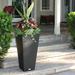 Veradek V-Resin Series Plastic Pot Planter in Black | 30 H x 15 W x 15 D in | Wayfair TPV30B