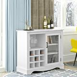 Andover Mills™ Harvill Bar Cabinet Wood in White | 33.75 H x 15.5 D in | Wayfair 1791CA84B0F54EB6A96FFE9E4F778B8D