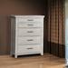 Red Barrel Studio® 5 - Drawer Accent Chest Wood in Brown/White | 52 H x 40 W x 18 D in | Wayfair D4C84DBE605E4ABD915129BF5E0CB15A