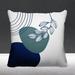 ULLI HOME Lupita Mid-Century Indoor/Outdoor Throw Pillow Polyester/Polyfill blend in Blue | 16 H x 16 W x 4.3 D in | Wayfair