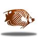 Red Barrel Studio® Casselman Butterfly Fish Metal in White/Brown | 22 H x 36 W x 0.06 D in | Wayfair 87C4BE116E034778875F6C1C58D8A2AC