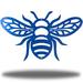 Red Barrel Studio® Aulander Honey Bee Wall Accent Metal in Blue | 18 H x 30 W x 0.06 D in | Wayfair 0E9BECDE856640E38EB70F0608A9674F