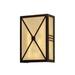 Gracie Oaks Deshuna 8" Wide Whitewing Wall Sconce Metal in Brown/Orange/White | 12 H x 8 W x 4 D in | Wayfair 82D1A7AE945B461CA576CBC52B141A83