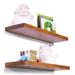 Wade Logan® Ashlay Floating Shelves Set Of 2 Wood in Brown/Red | 1.6 H x 48 W x 8 D in | Wayfair 1F73643CB8F94DACBD436DEC64610360