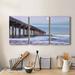 Rosecliff Heights Moon Setting Over Scripps Pier- Premium Gallery Wrapped Canvas - Ready To Hang Canvas, in Blue/Green/Pink | Wayfair