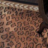 Brown 20 x 0.25 in Area Rug - House of Hampton® Altman Animal Print Hand Knotted Wool Black/Area Rug Wool | 20 W x 0.25 D in | Wayfair