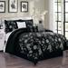 Lark Manor™ Northwest Microfiber 7 Piece Comforter Set Polyester/Polyfill/Microfiber in Black | Queen Comforter + 6 Additional pieces | Wayfair