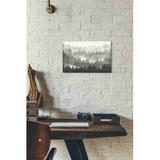 Loon Peak® 'Mountainscape Silver' By Michael Mullan Canvas Wall Art Canvas in Gray/Green | 12 H x 18 W x 0.75 D in | Wayfair