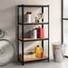 The Twillery Co.® Struble 63" H x 32" W x 16" D Shelf Storage Wood/Wire/Metal in Black/Brown | 63 H x 32 W x 16 D in | Wayfair