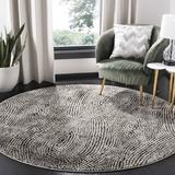 Gray 96 x 0.47 in Indoor Area Rug - Wrought Studio™ Kauffman Abstract Black/Light Area Rug | 96 W x 0.47 D in | Wayfair