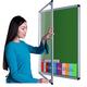 Wonderwall Small Tamperproof Lockable Notice Board 60X45cm with one Lock & Matching Keys, 5 Colours to Choose from, Including (Green)