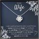 OC9 Gifts To my Wife ''Find You Sooner'' Love Knot Necklace with Message Card and Gift Box. Gift for Wife. Necklace Gift Set for Wife, Gemstone, Cubic Zirconia, White, Gold