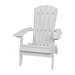 Charlestown All-Weather Poly Resin Indoor/Outdoor Folding Adirondack Chair in White [JJ-C14505-WH-GG] - Flash Furniture JJ-C14505-WH-GG