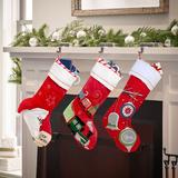 The Holiday Aisle® 3 Piece Christmas Stocking Set Cotton in Red | 16 H x 8 W in | Wayfair 5E07D5FD8C79496B963F57D8F97E595E