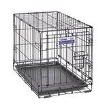 MidWest Homes for Pets Newly Enhanced Single Door iCrate Dog Crate Includes Divider Panel Metal in Black | 14 H x 12 W x 18 D in | Wayfair 1518