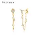 ANDYWEN-Boucles d'oreilles pendantes en argent regardé 925 et or pour femme bijoux de luxe clips