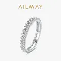 Ailmay – bague en argent Sterling 925 pour femme bijou de luxe en Zircon transparent scintillant