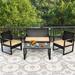 Gymax 8PCS Outdoor Wicker Rattan Furniture Set Patio Conversation Set - See Details