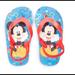 Disney Shoes | Disney Mickey Mouse Toddler Boys' Flip Flop Sandles 9/10 | Color: Blue/Red | Size: 9/10 Toddler