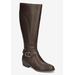 Women's Luella Plus Wide Calf Boots by Easy Street in Brown (Size 8 M)