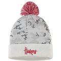 Men's adidas White/Scarlet Nebraska Huskers Cuffed Knit Hat with Pom