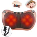 Oreiller de massage électrique pour la tête et le cou relaxation 3 vitesses