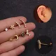 Boucle d'Oreille en Forme de Fleur de Lune Petit Clou Cz Cartilage Tragus Helix Bijoux de