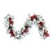 Vickerman 675700 - 6'x16" Flocked Garl Red/Silver BO 50PW (G212216BOLED) Multi Color Christmas Garland