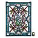 Design Toscano Dragonfly Floral Stained Glass Window