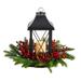 16" Holiday Christmas Berries, Pinecones and Greenery with Lantern - 16