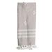 Foreside Home & Garden Striped Pattern 27 x 18 Inch Woven Kitchen Tea Towel with Hand Sewn Tassels - Single