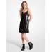 Michael Kors Sequined Georgette Slip Dress Black 2