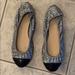 J. Crew Shoes | Jcrew Glitter Ballet. Silver And Black Size 8 | Color: Black/Silver | Size: 8