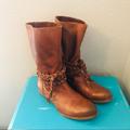 Anthropologie Shoes | Anthro H By Hudson Caldera Tan Biker Moto Boots | Color: Brown/Tan | Size: 6