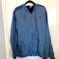 Adidas Jackets & Coats | Adidas 3 Stripes Windbreaker | Color: Blue/Gray | Size: Xl