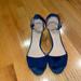 J. Crew Shoes | J. Crew Navy Wedges With Ankle Straps Preowned And Gently Used. Size 7 | Color: Blue | Size: 7